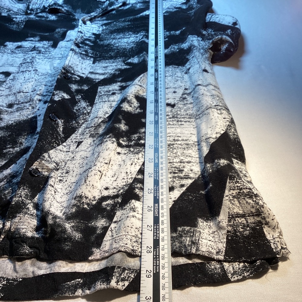 Jackson Abstract Brushstroke Shirt Mens L Black White Grunge Streetwear Indie - Picture 5 of 7